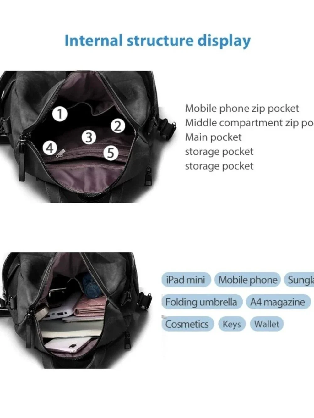 NEW Backpack Purse, Convertible Shoulder Bags Handbags